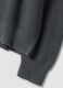Grey pure cotton ribbed crew-neck jumper, regular fit_1