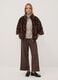 Brown regular-fit coat with zip_1