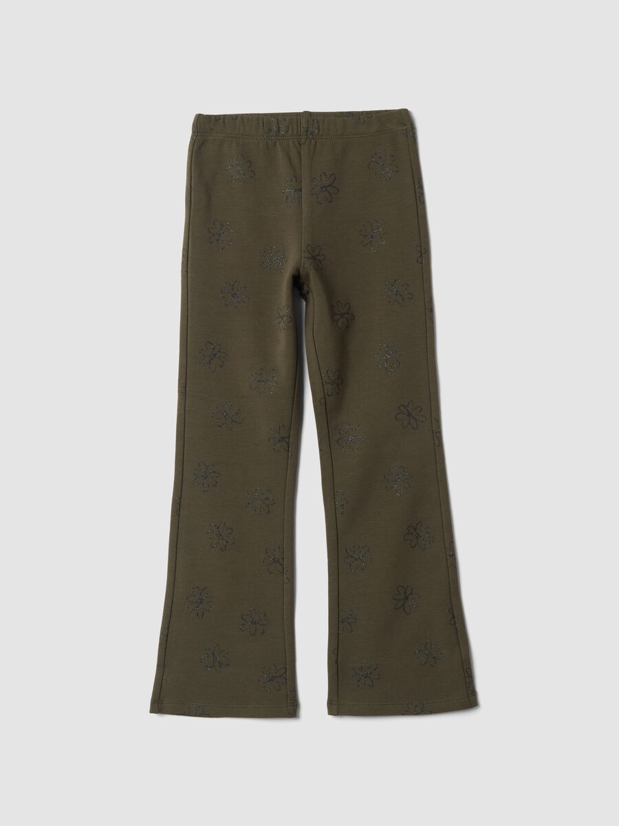 Leggings verdi in cotone elasticizzato skinny fit_0