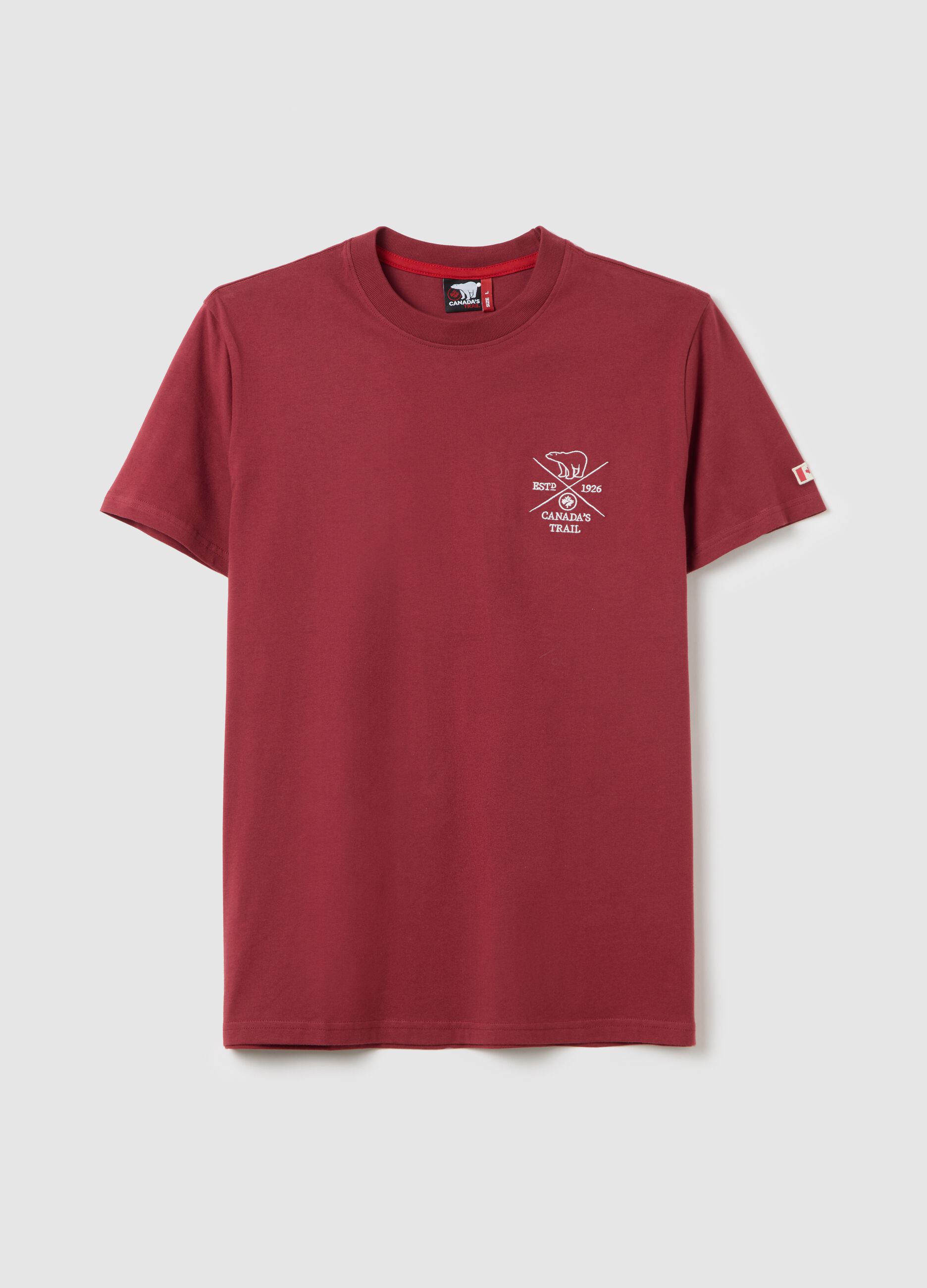 Canada's Trail red short-sleeved T-shirt