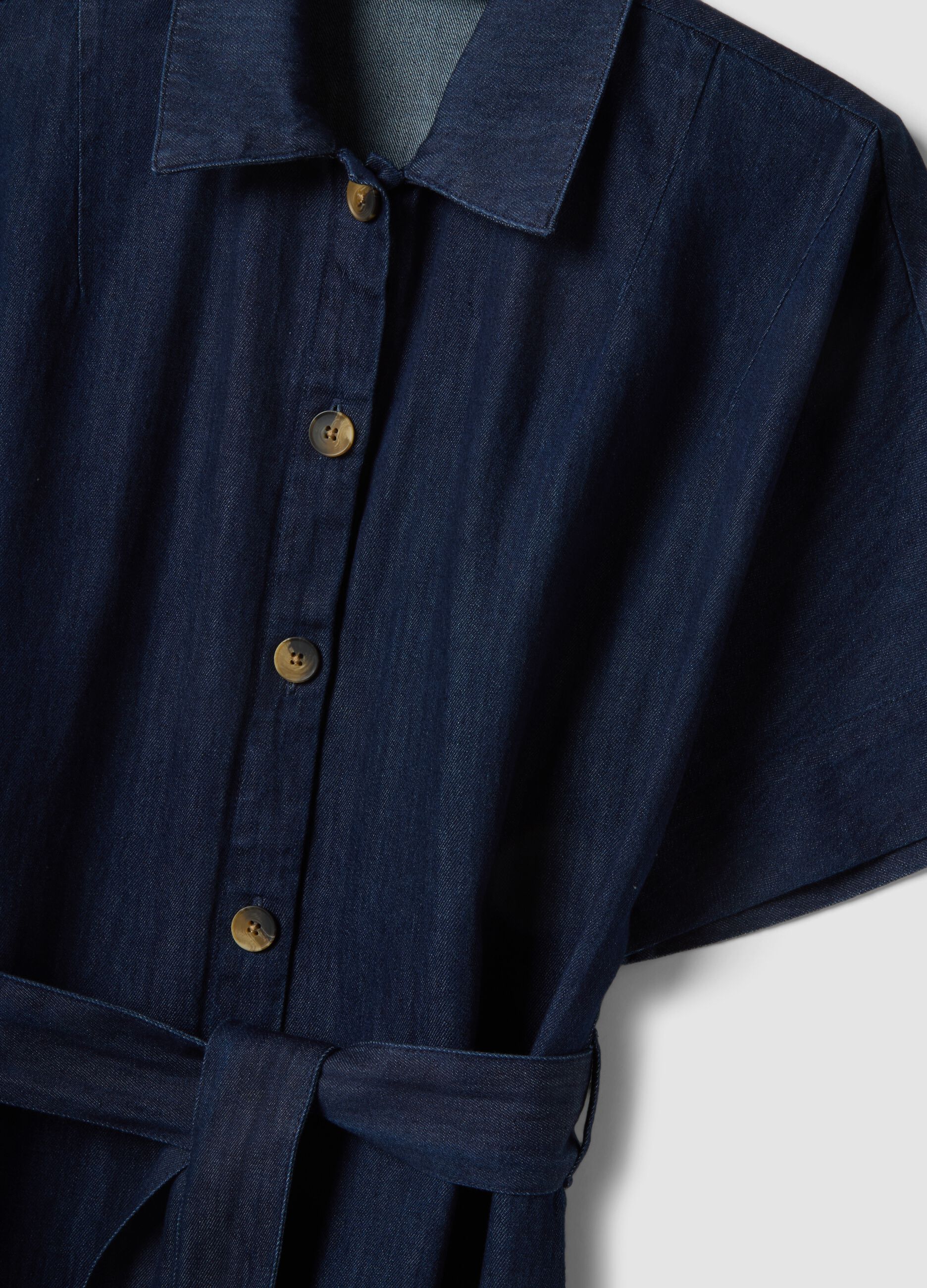 Long blue pure cotton maxi dress