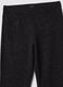 Pantaloni flare neri in cotone elasticizzato con stampa glitterata_2