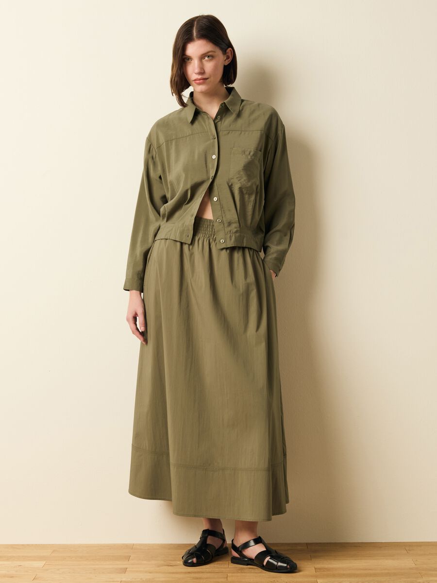 Long skirt with high waist_0