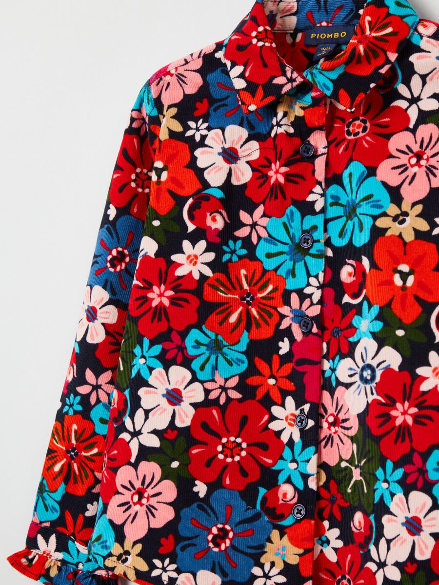 Camicia floreale in corduroy_5
