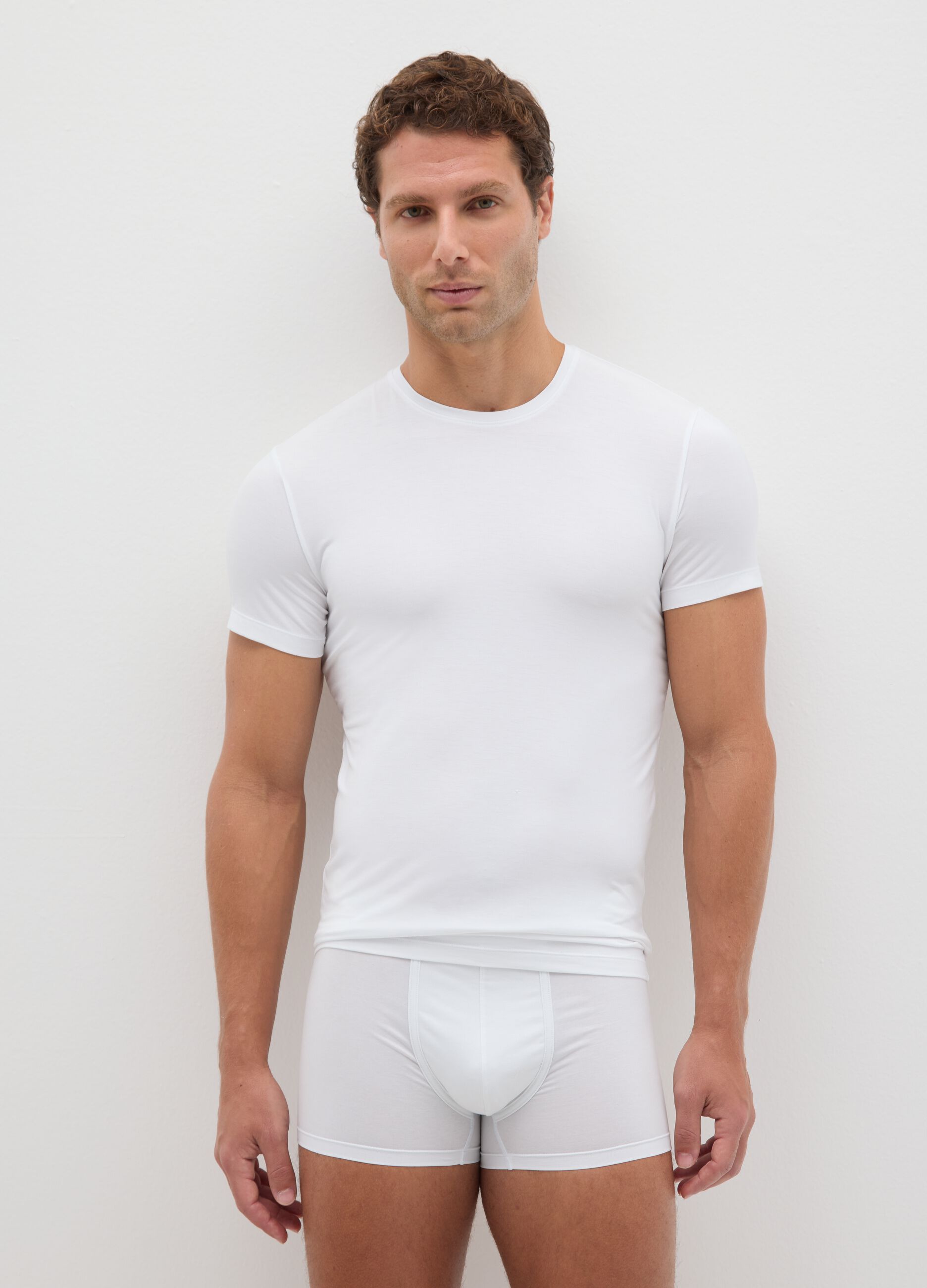 White OVS Perform T-shirt in stretch modal