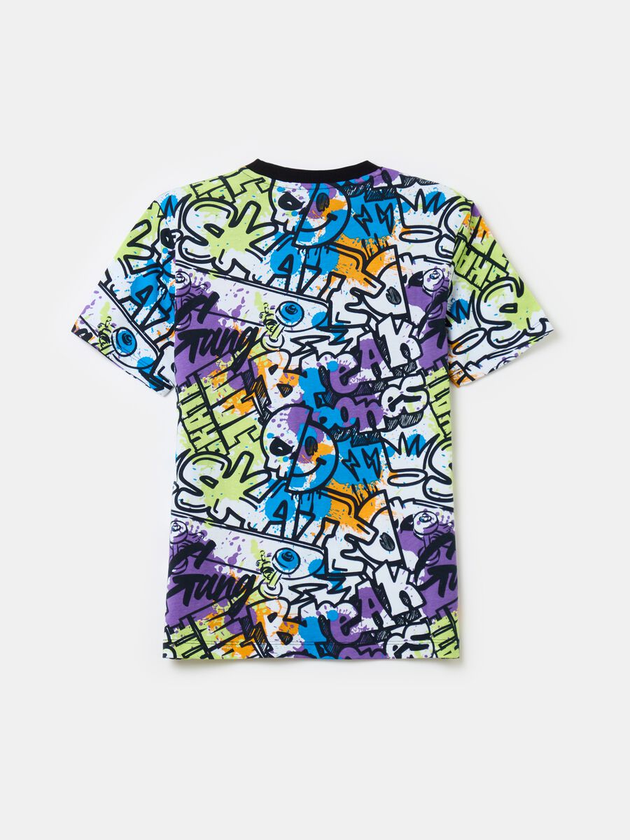Cotton T-shirt with all-over print_1
