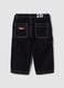 Black carpenter trousers in cotton-viscose blend, comfort fit, for baby boy_1