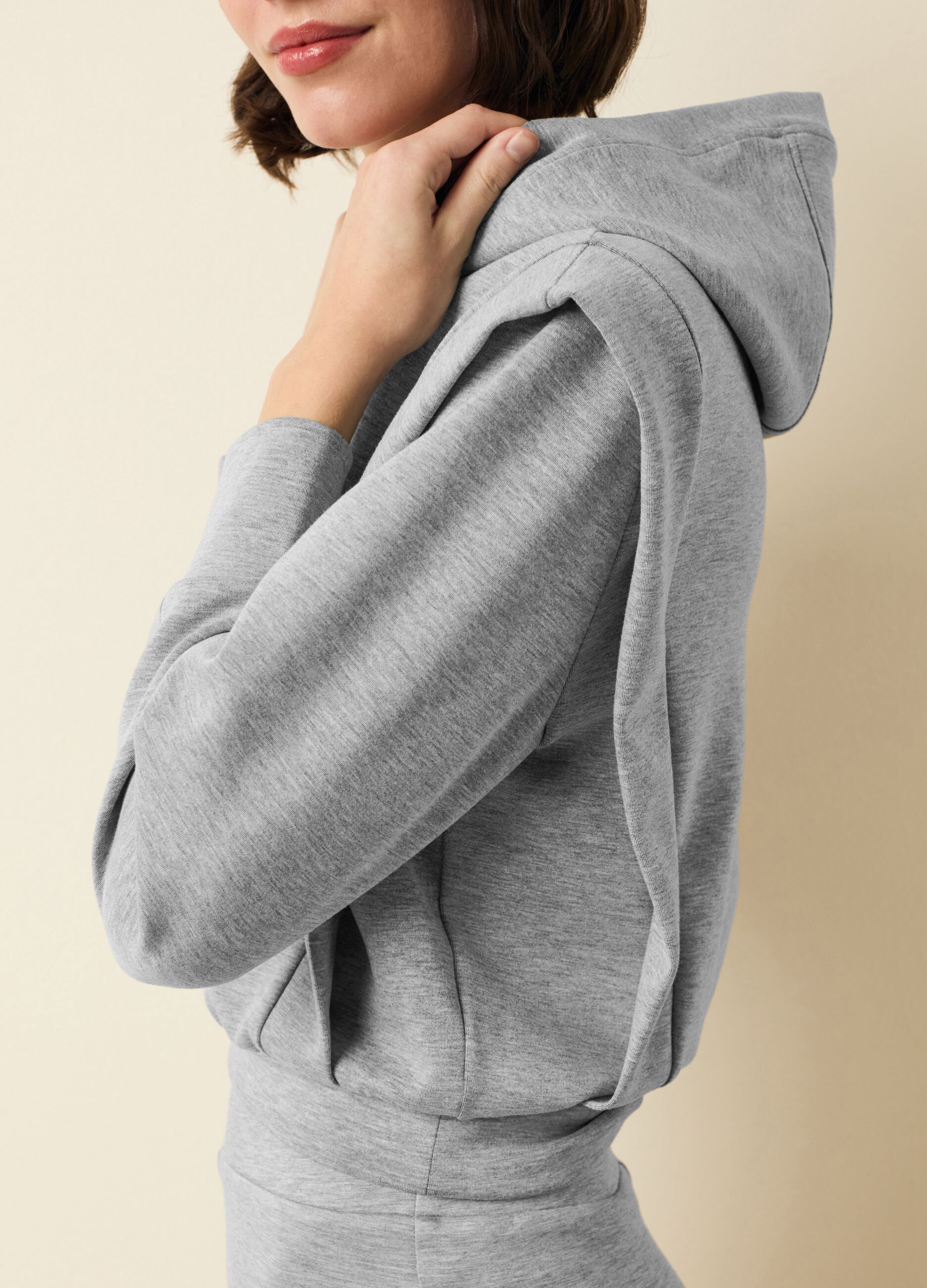 Felpa in scuba con cappuccio boxy fit