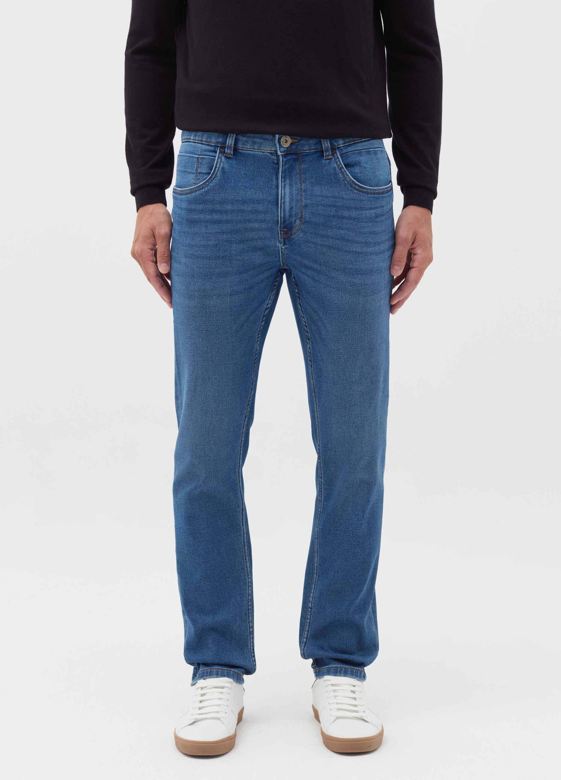 Jeans regular fit uomo discount