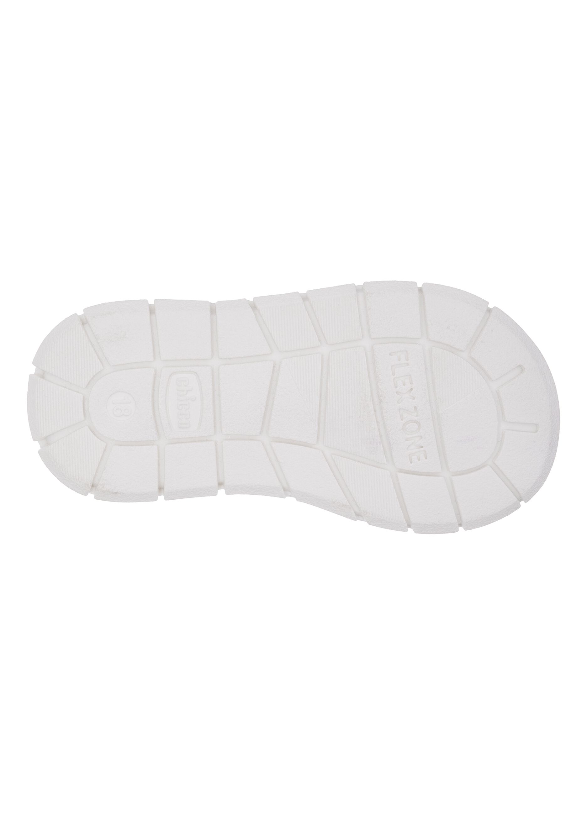 White sandals with velcro closure for girls