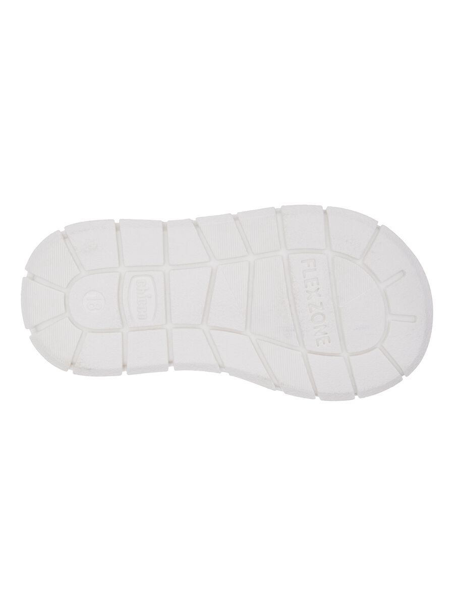 White sandals with velcro closure for girls_2