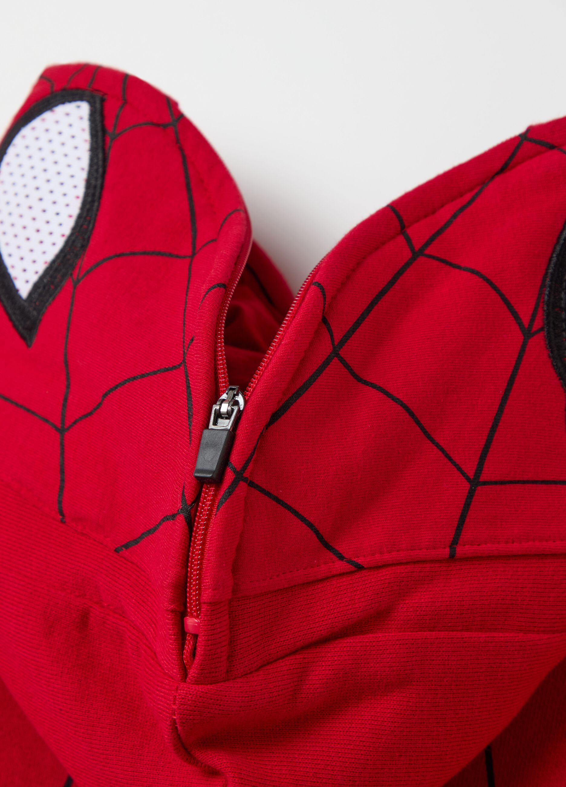 Full-zip sweatshirt in fleece with Spider-Man print