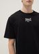 Black regular fit pure cotton t-shirt with Everlast logo_3