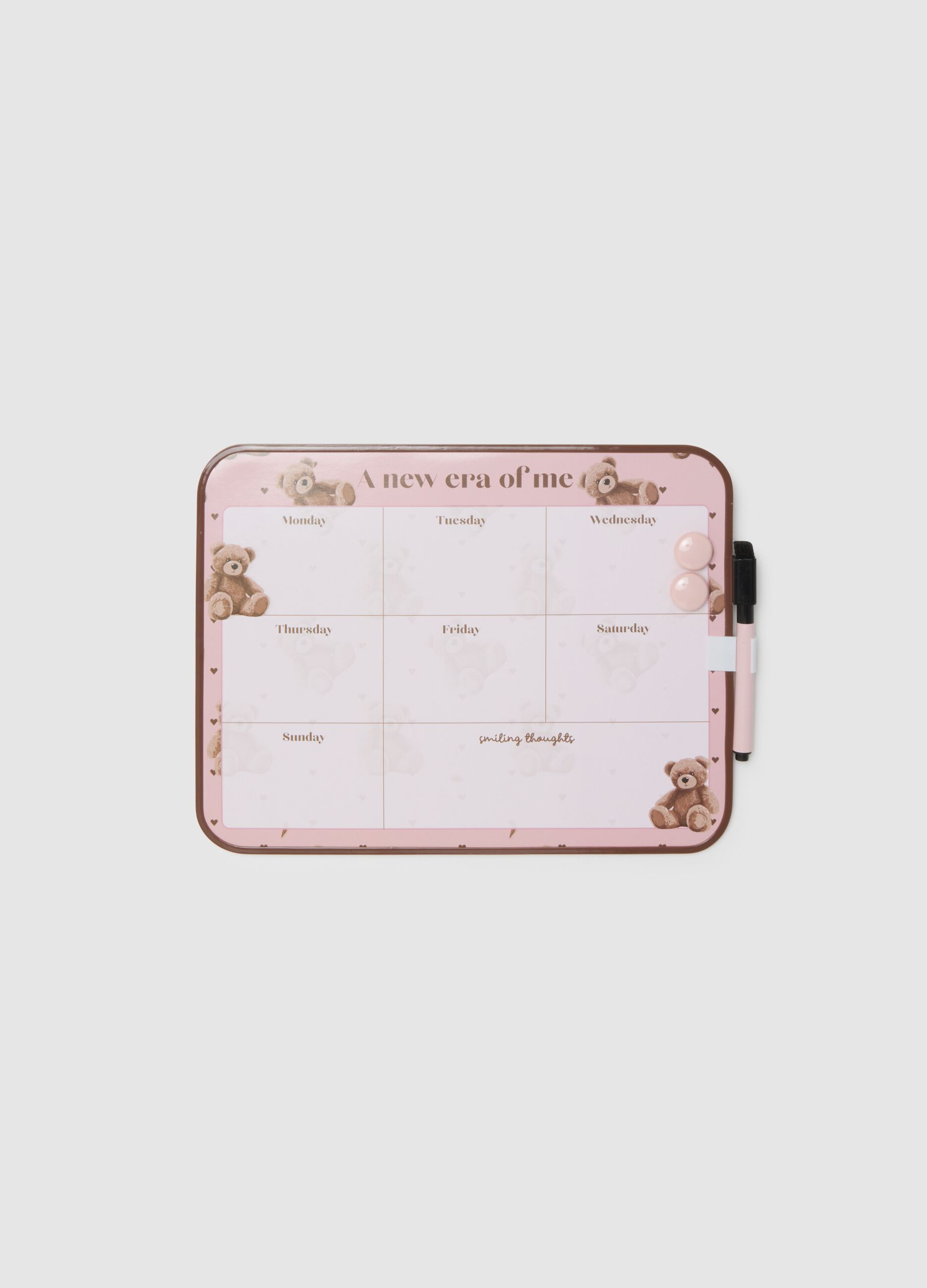 Pink Metal Planner with Marker