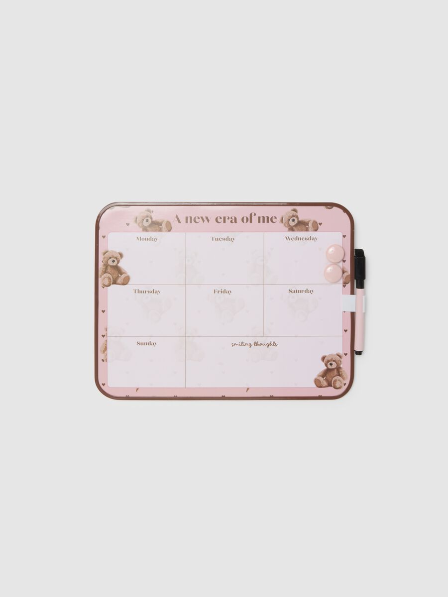 Pink Metal Planner with Marker_0