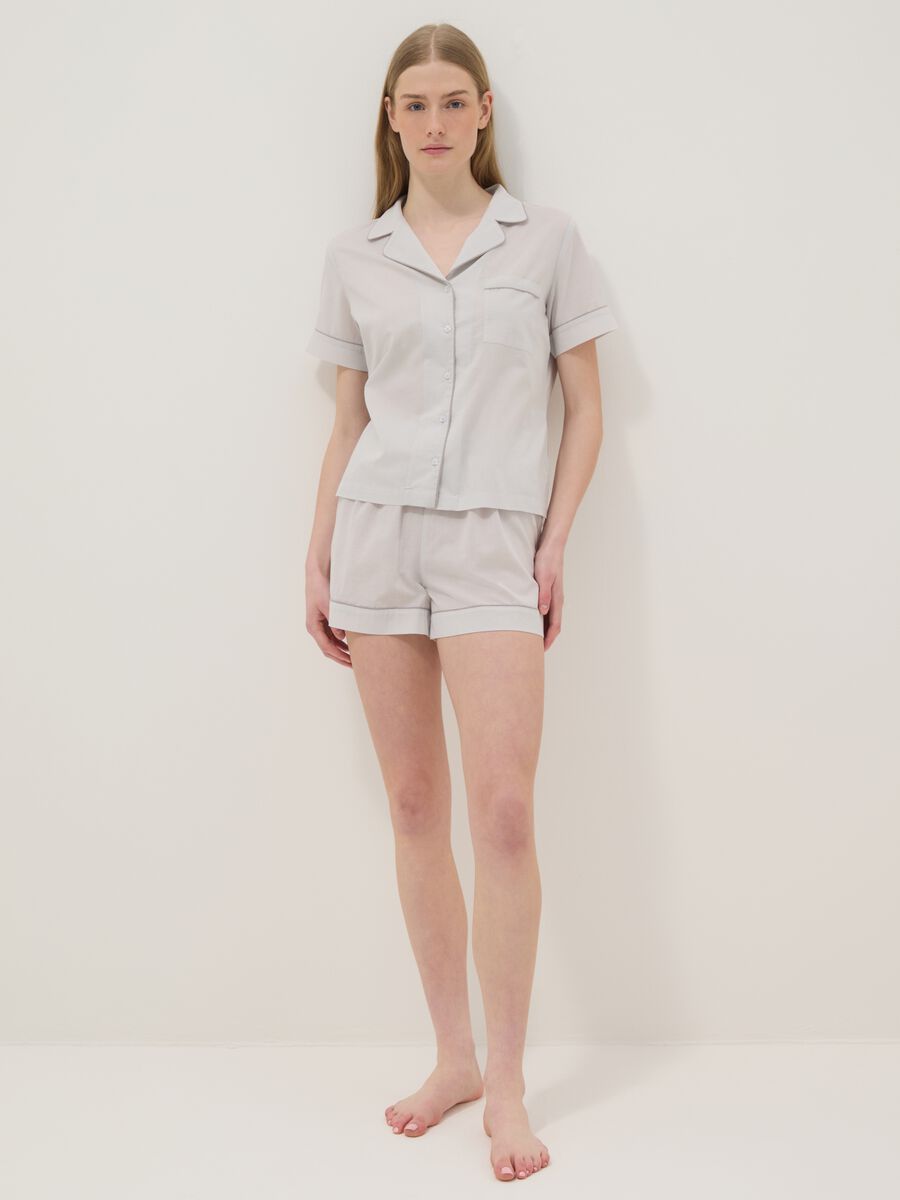 Regular-fit pure cotton grey pyjamas_0