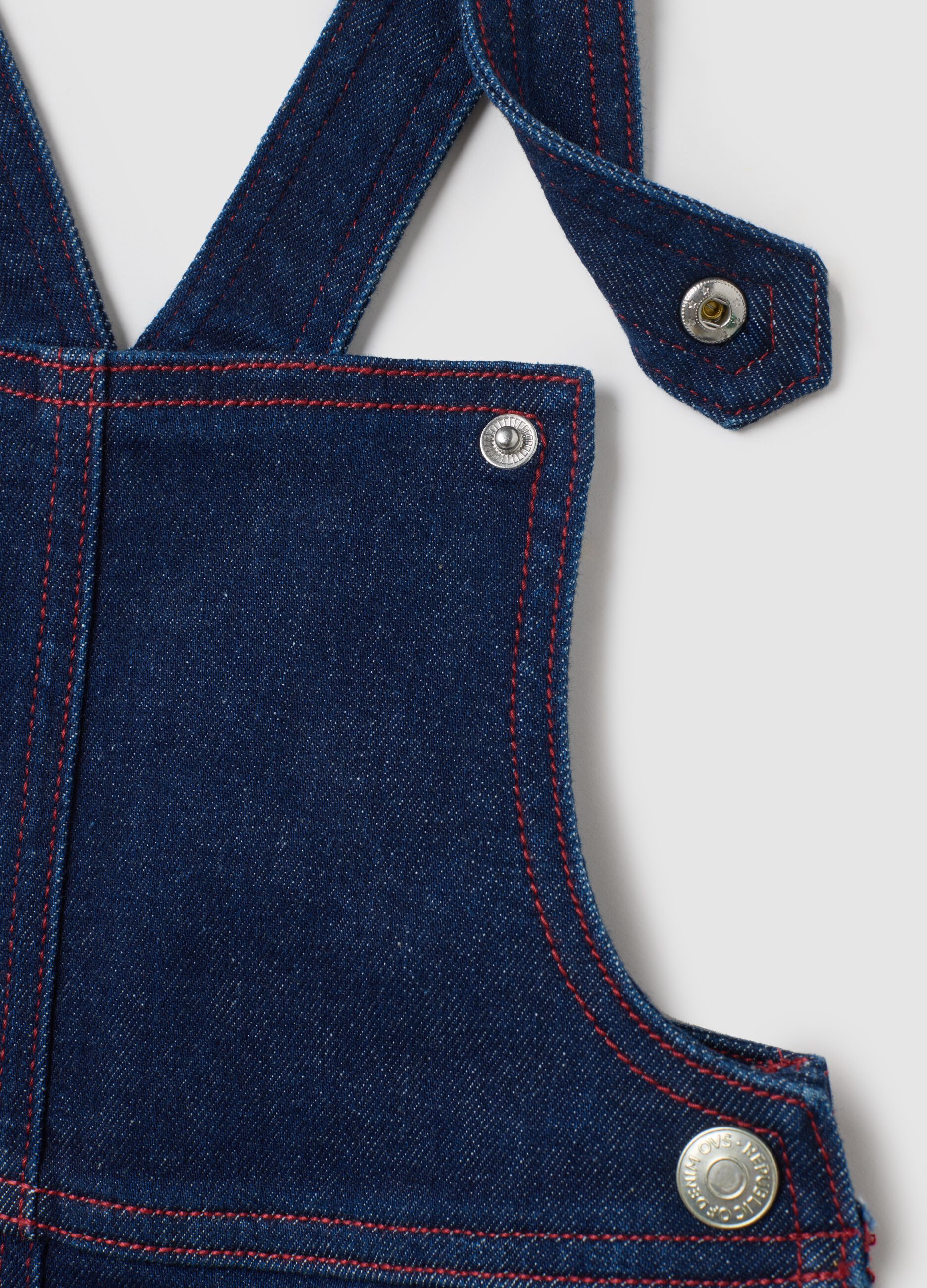 Regular fit children's denim dungarees