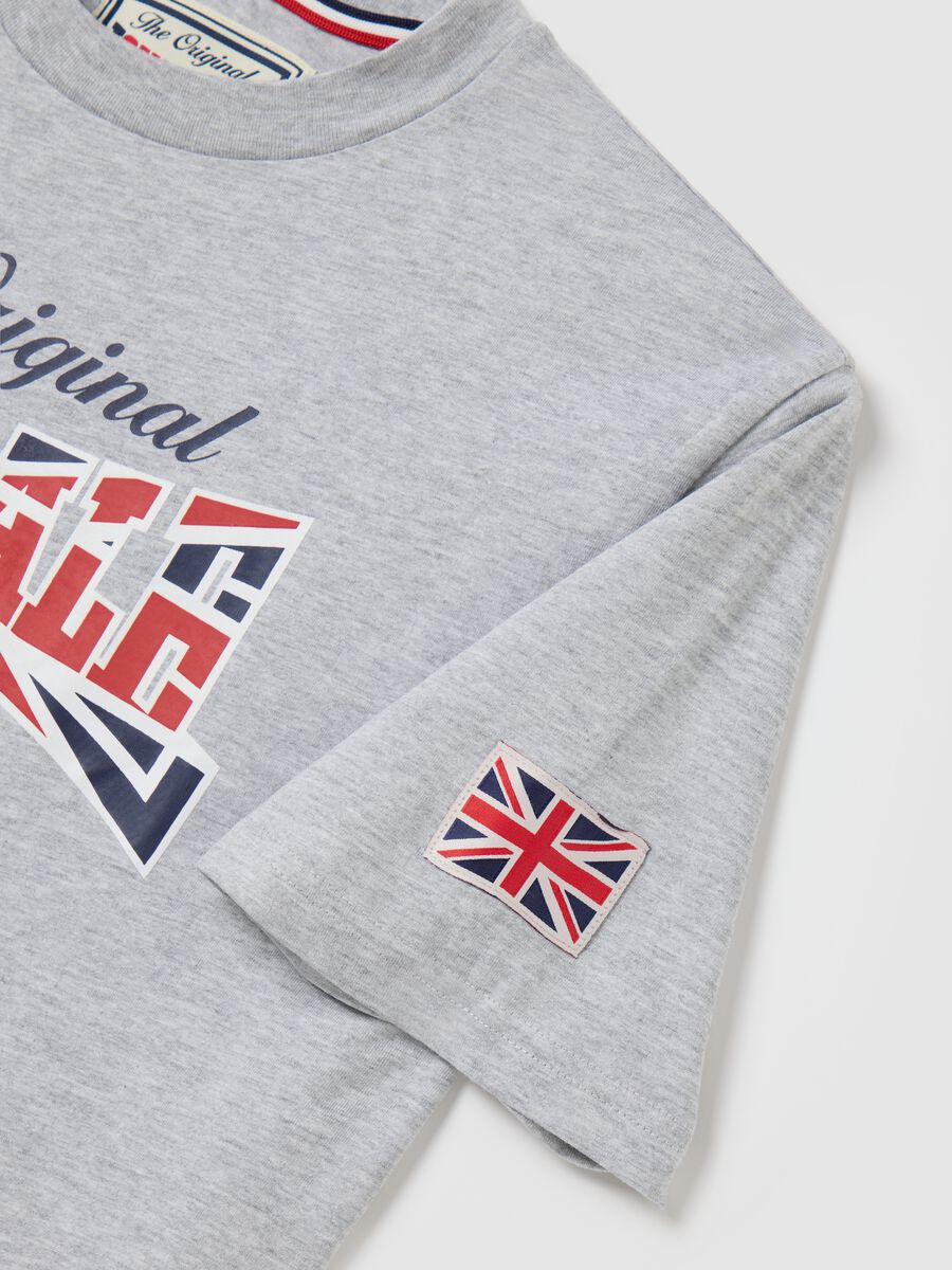 Gray short sleeve Lonsdale T-shirt with print_5