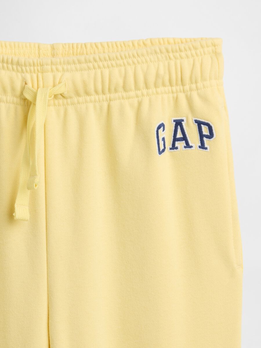 Boys' Regular Fit Yellow Cotton Blend Jogger Trousers_4
