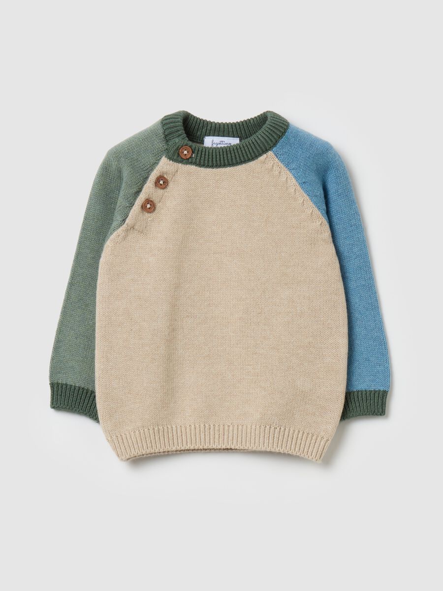 Colourblock knitted pullover_0