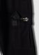 Black pure cotton cargo trousers with elasticated waist, oversized fit_1