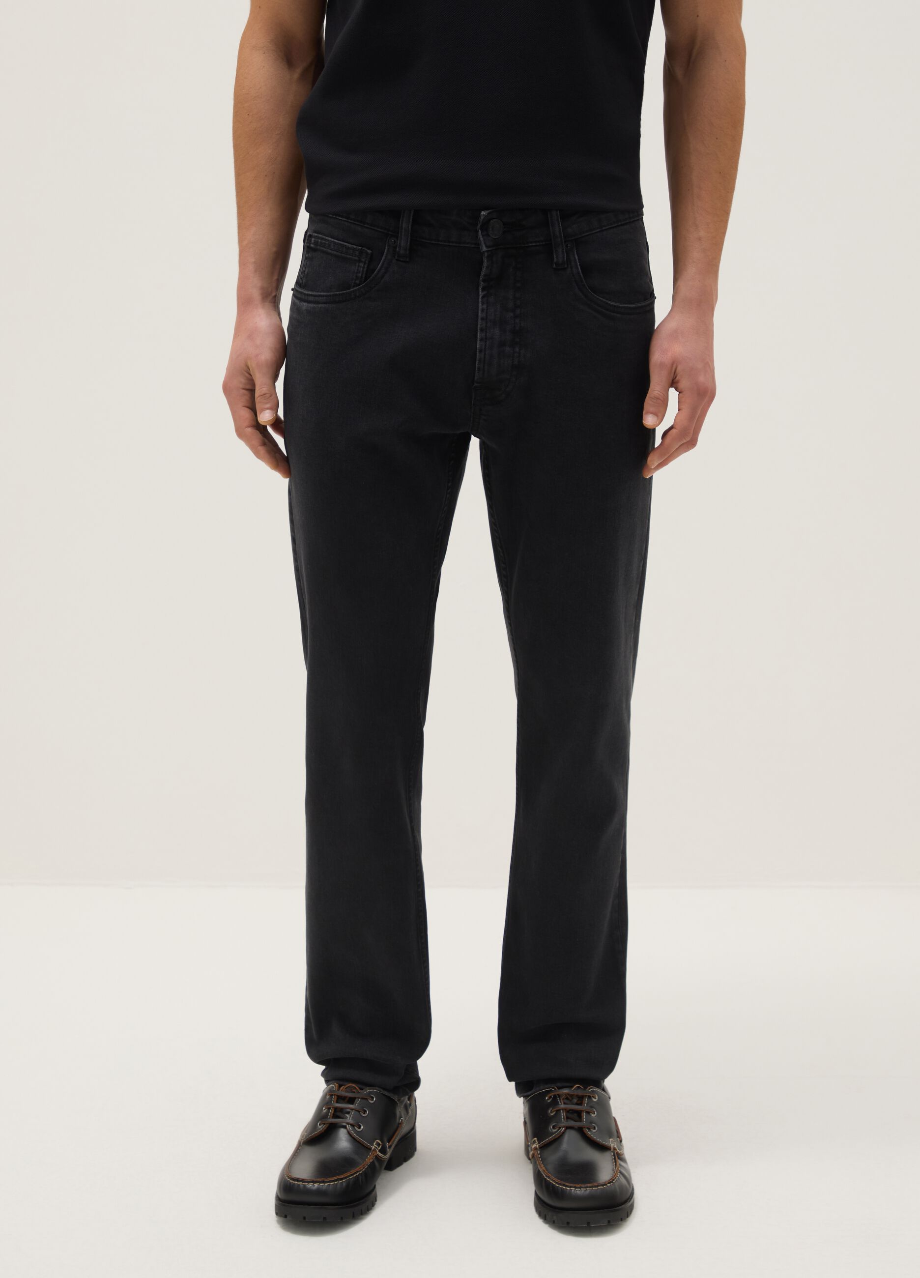 Jeans in denim nero slim fit