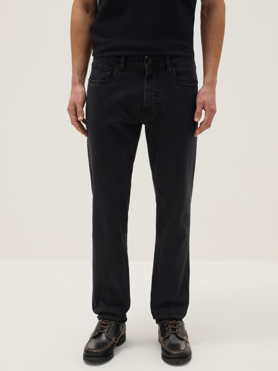 Black Denim Slim Fit Jeans_1