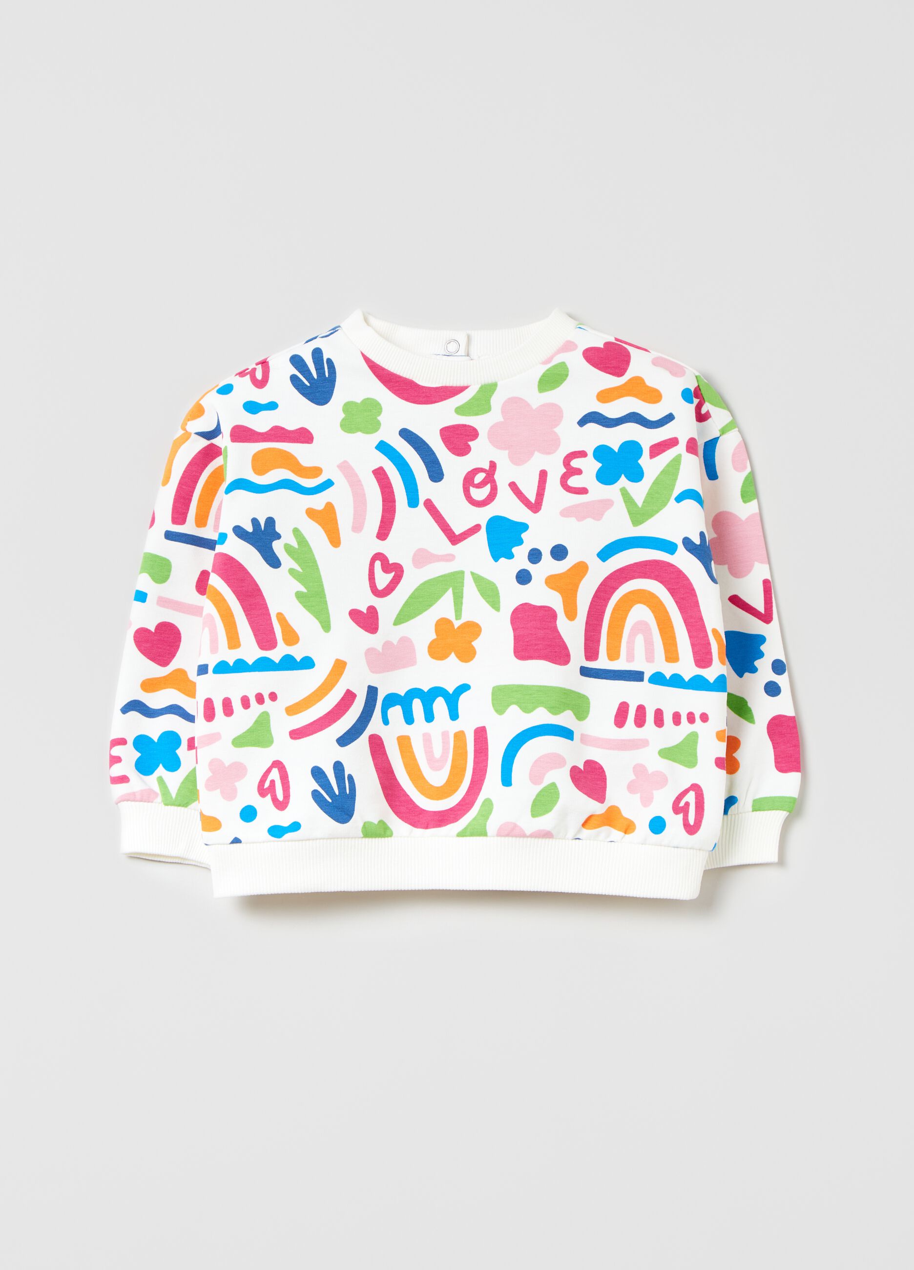 Felpa in French Terry con stampa