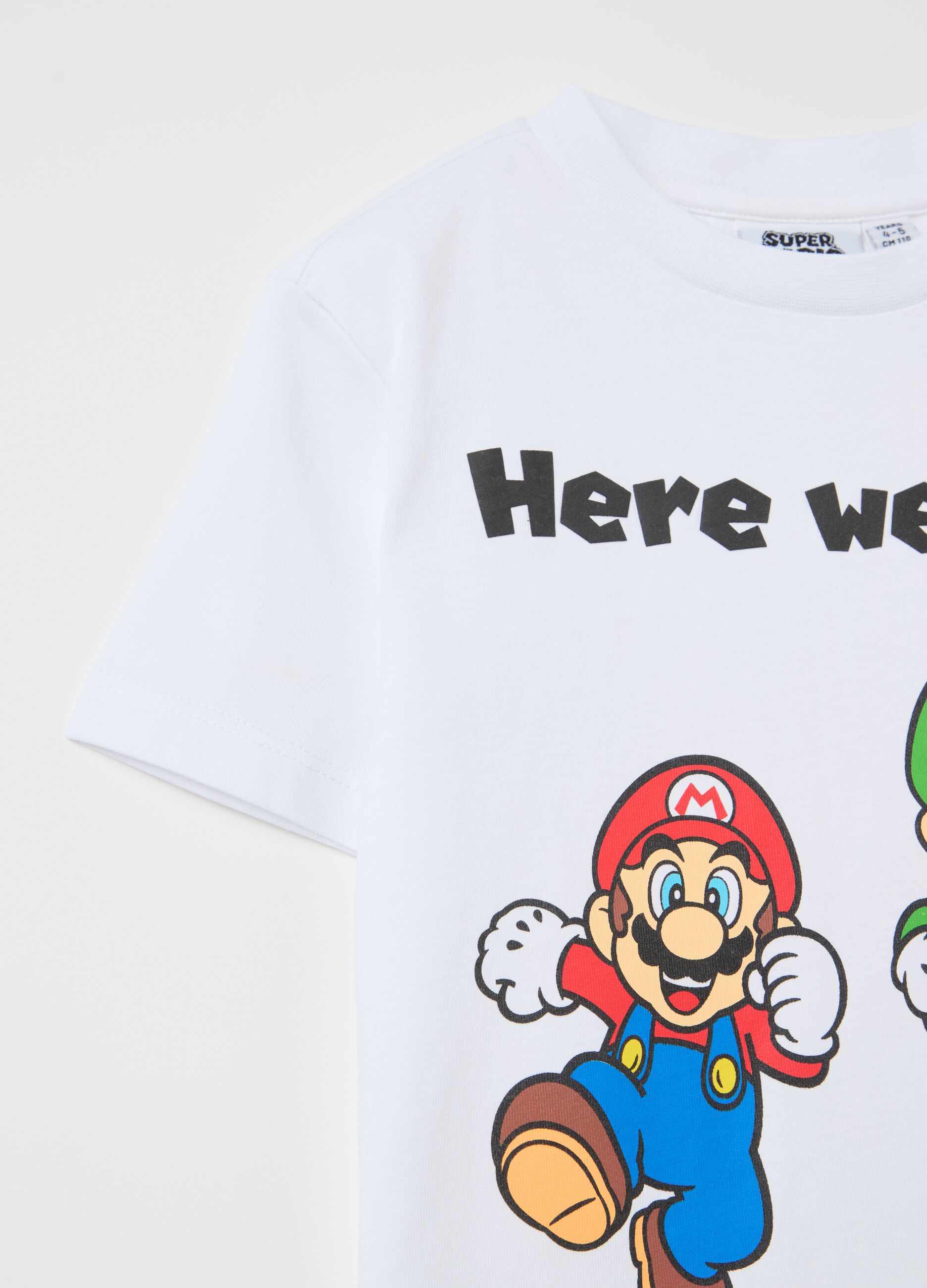 T shirt in cotone con stampa Super Mario Bianco ottico OVS KIDS da Bambino OVS
