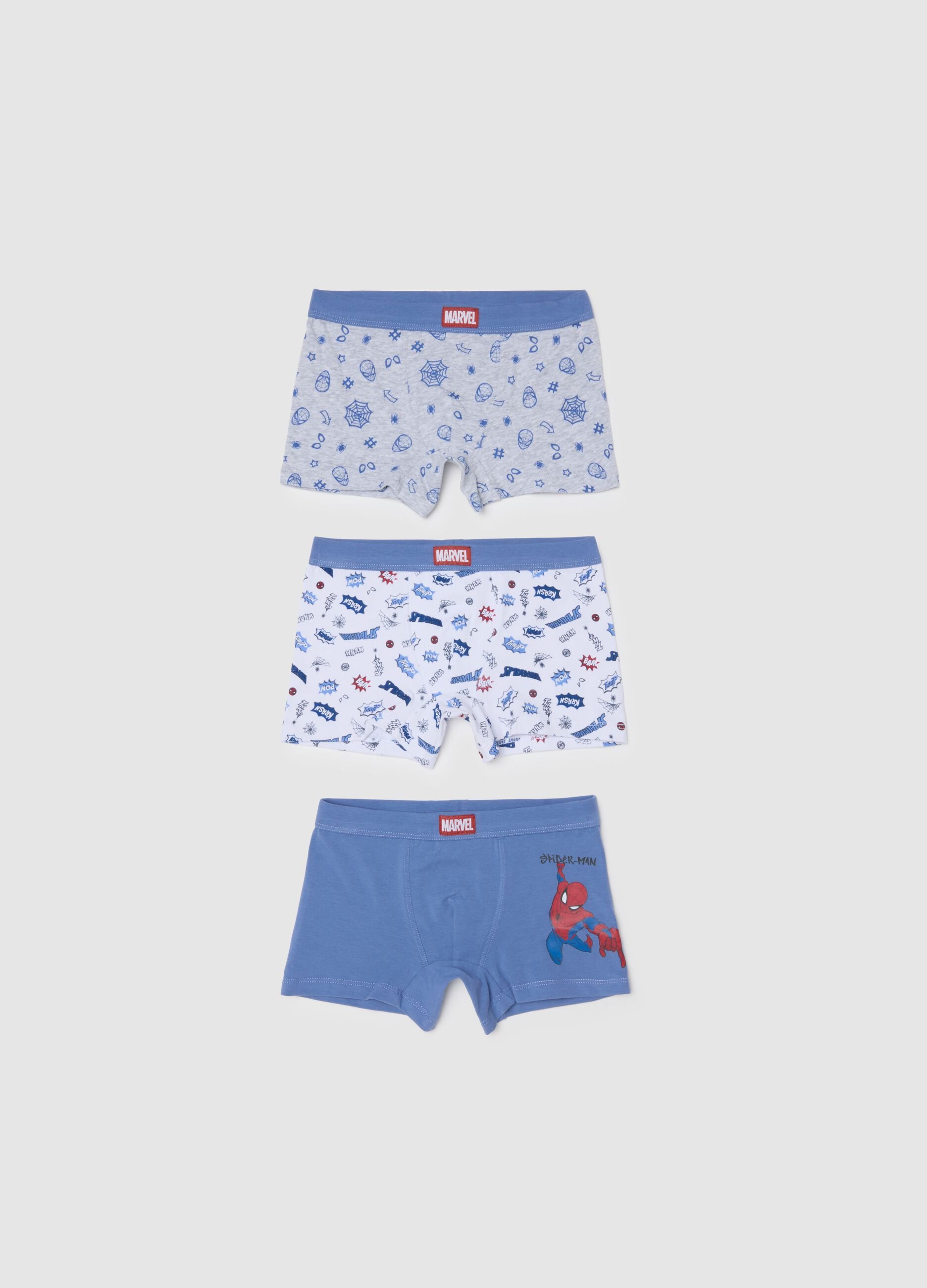 Children's multicolor cotton blend regular fit boxer tripack