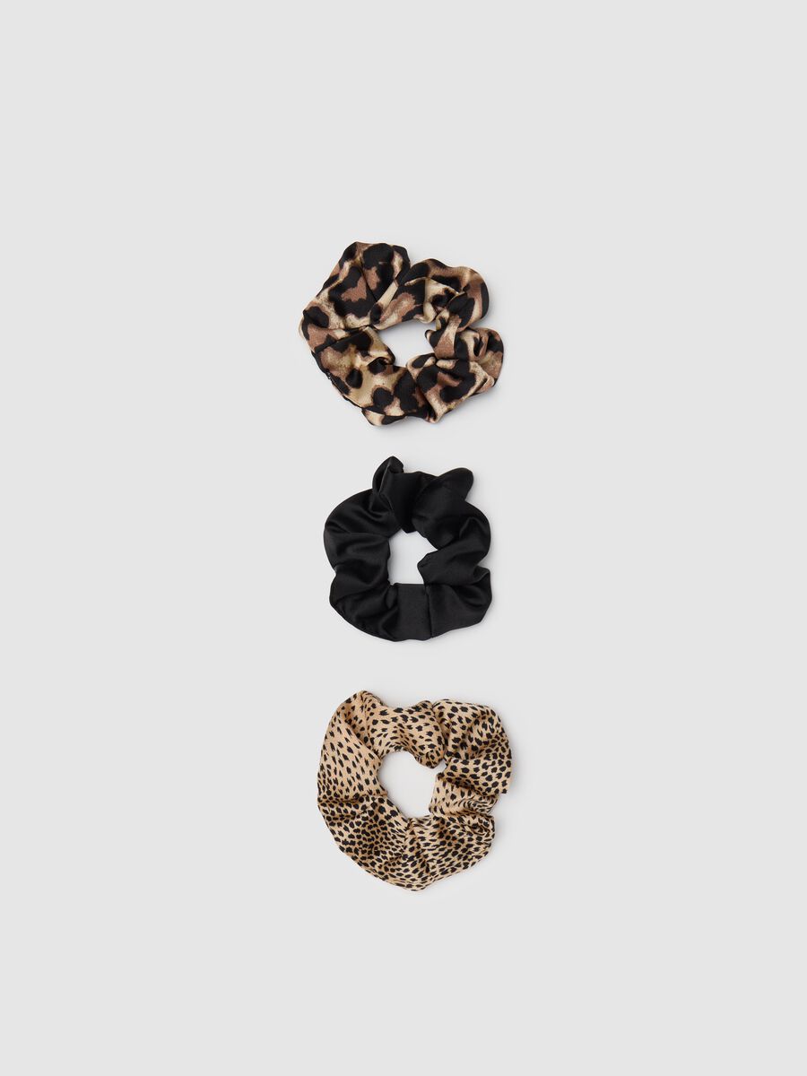 Elastic Hair Clips in Multicolor with Animal Print_0