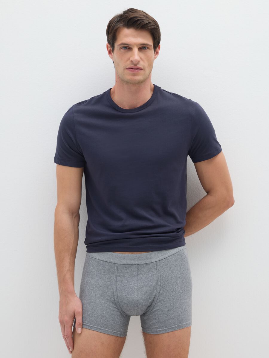 Tripack boxer in cotone elasticizzato multicolor regular fit_0