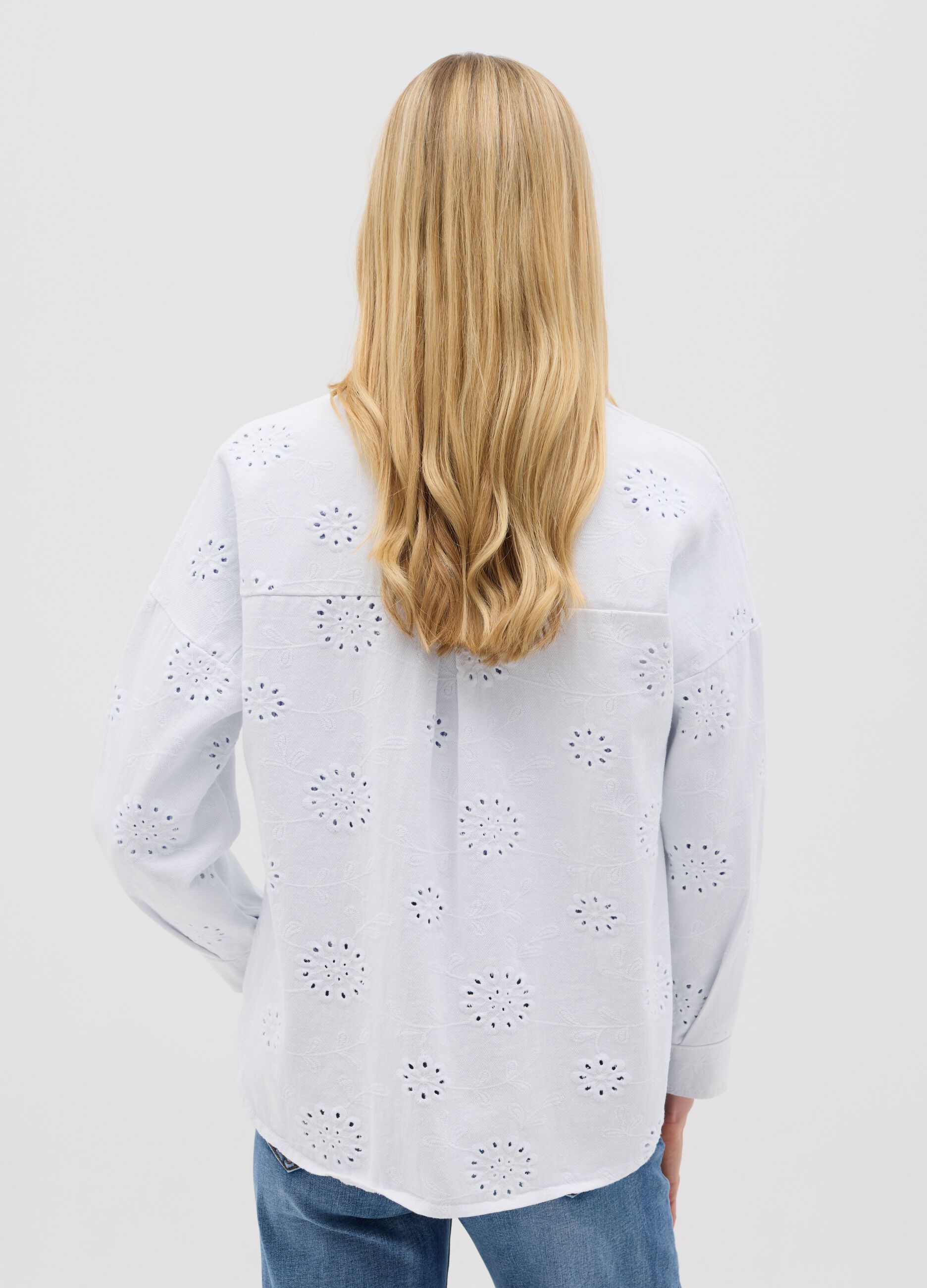 Camicia da donna in puro cotone bianca regular fit