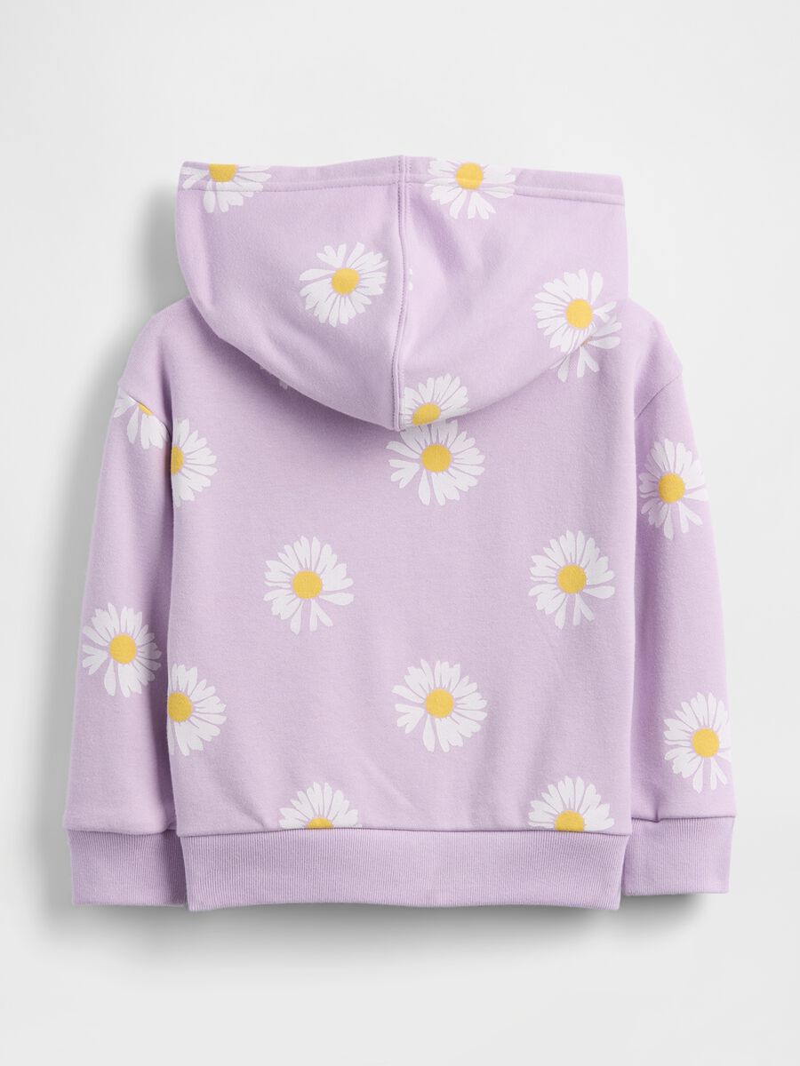 Felpa con cappuccio e zip in misto cotone_1