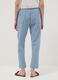 Blue striped pure cotton regular-fit trousers_2