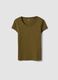 Green stretch cotton crew-neck T-shirt, regular fit_4