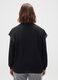 Black regular fit blouse with ruffles_3