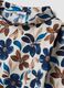 Blusa bianca in cotone elasticizzato con fantasia floreale regular fit_1