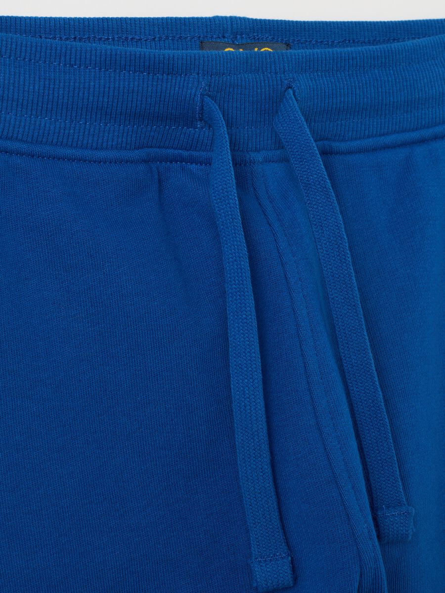 Children's blue jogger trousers in pure cotton regular fit_2