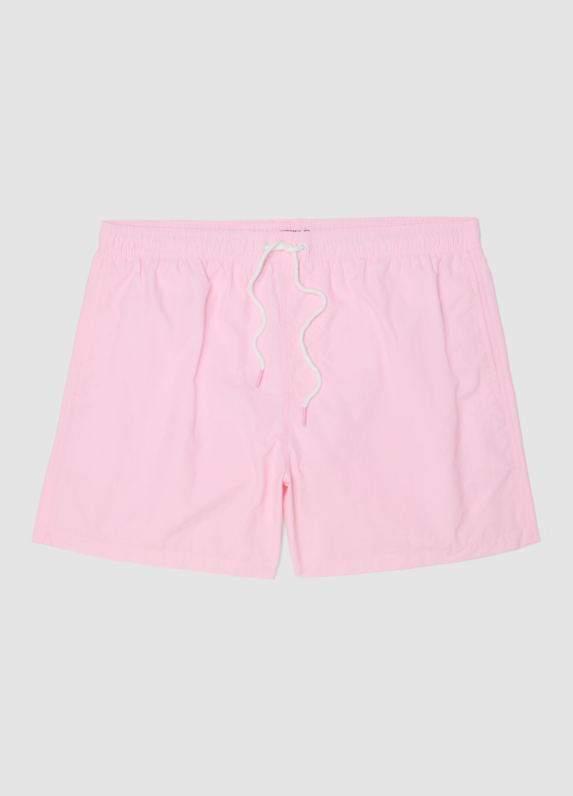 Pink swim shorts with elasticated waist