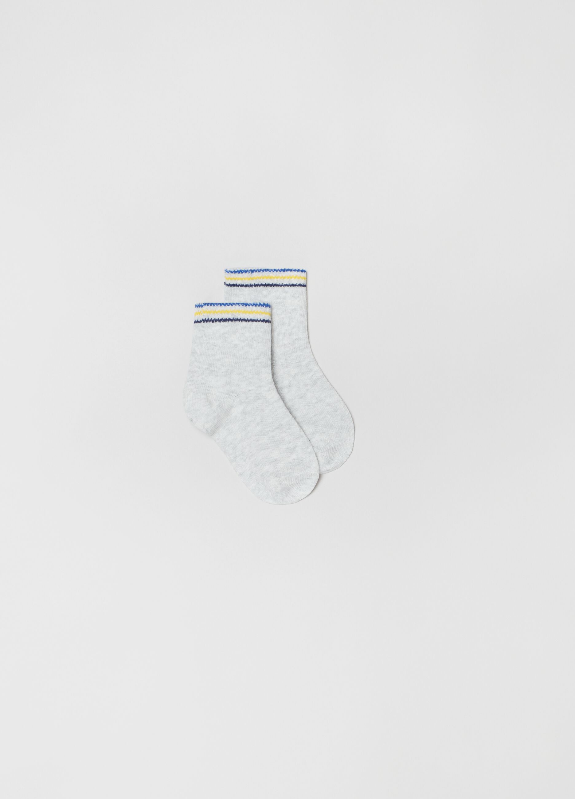 Three-pair pack of short stretch socks with bird design