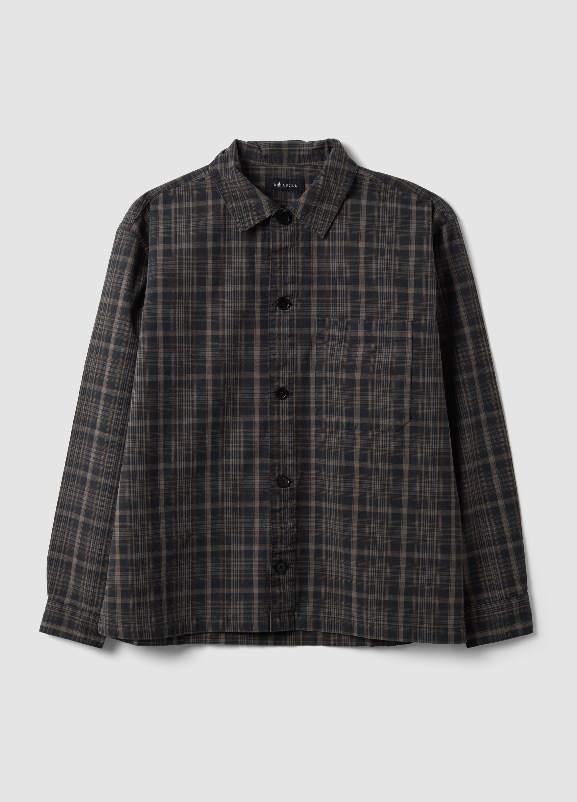 Multicolour pure cotton checked shirt with oversized fit