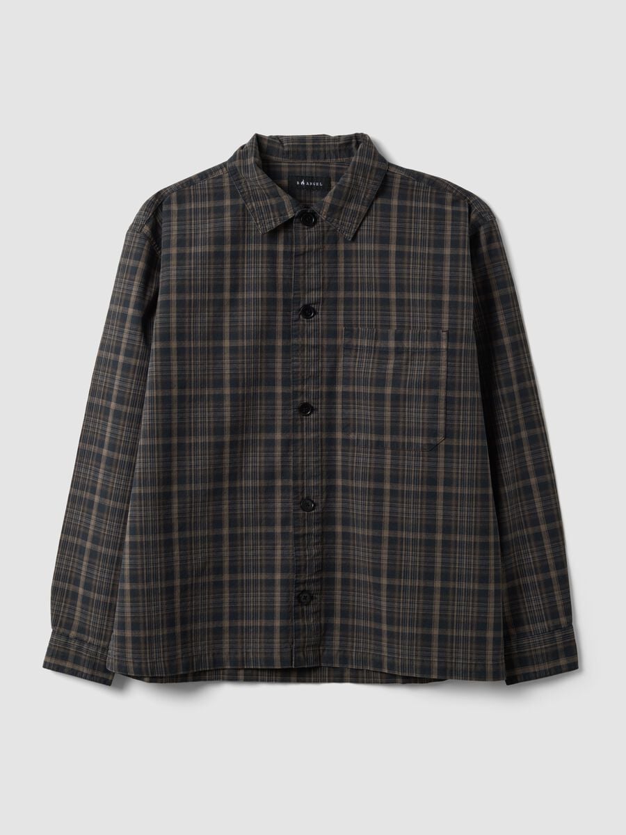 Camicia multicolor a quadri in puro cotone over fit_4