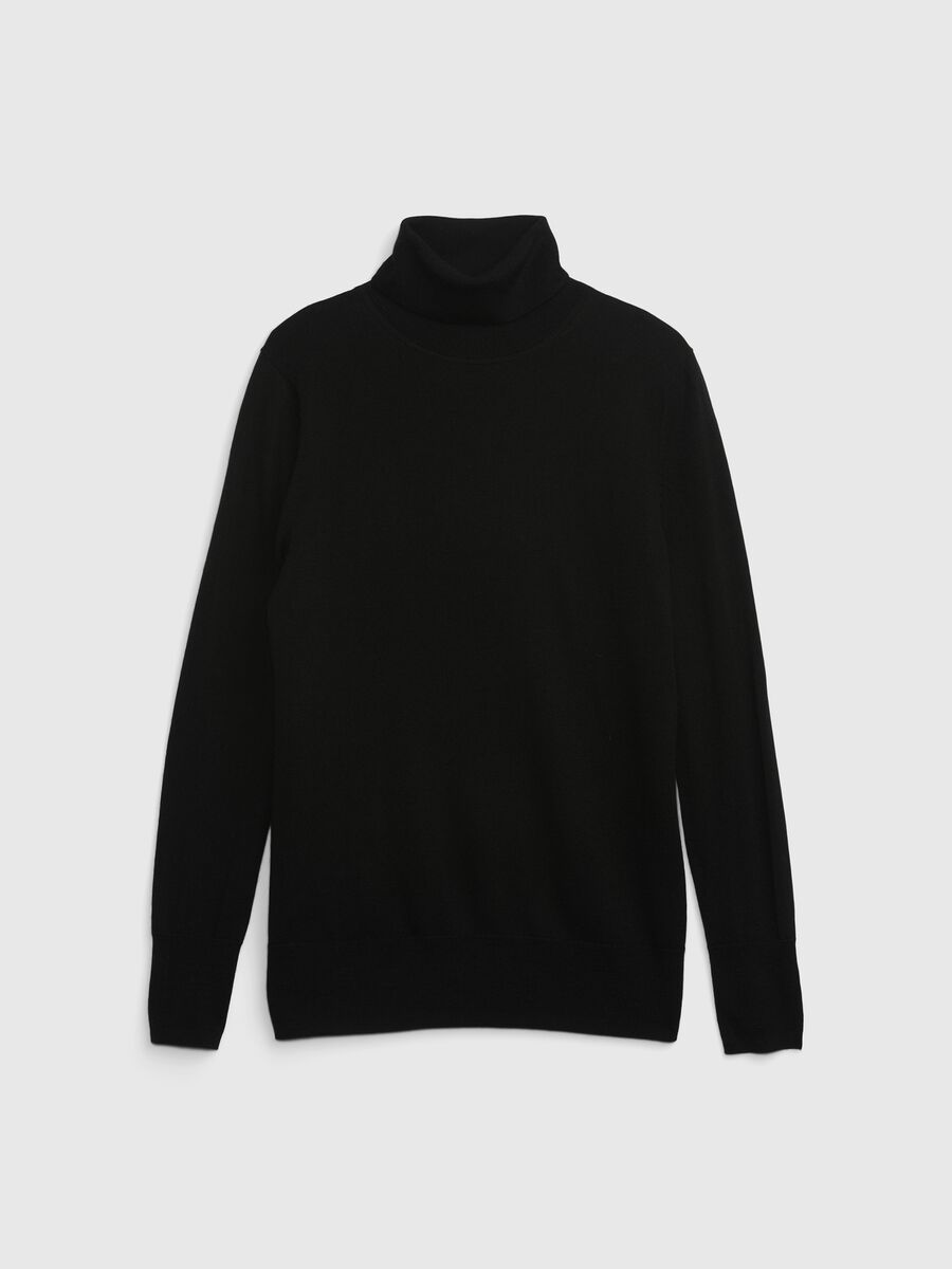 Pullover in lana merino con collo alto_5