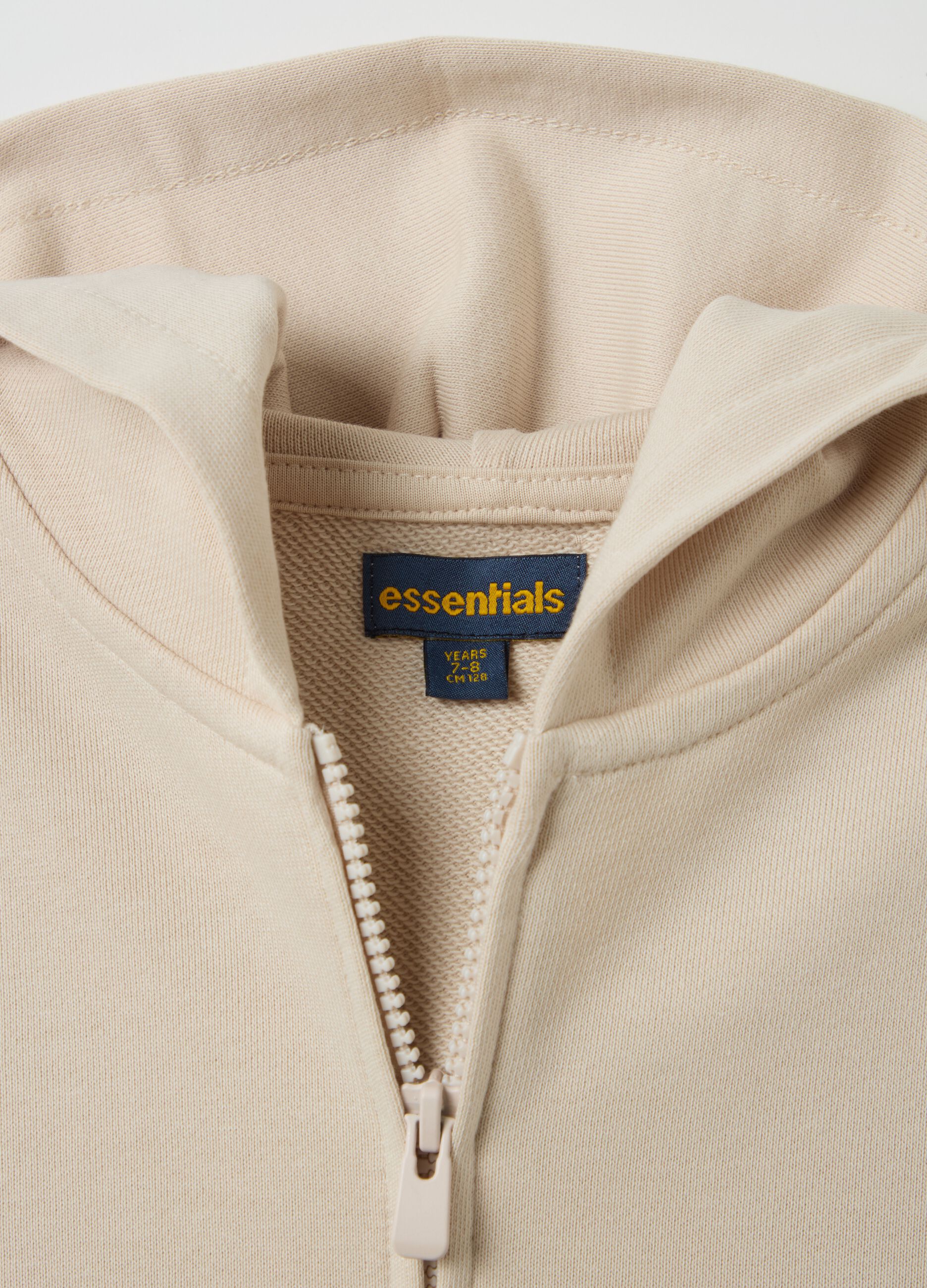 French terry full-zip hoodie