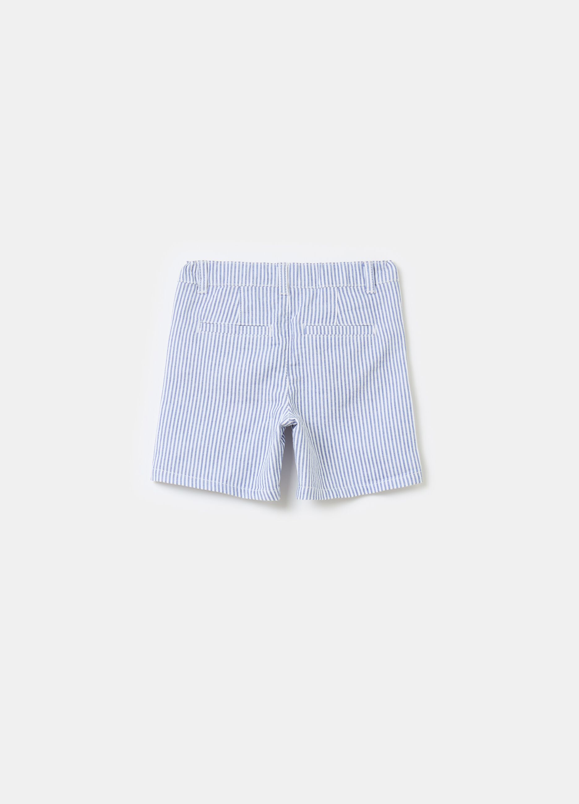 Striped Bermuda shorts in cotton