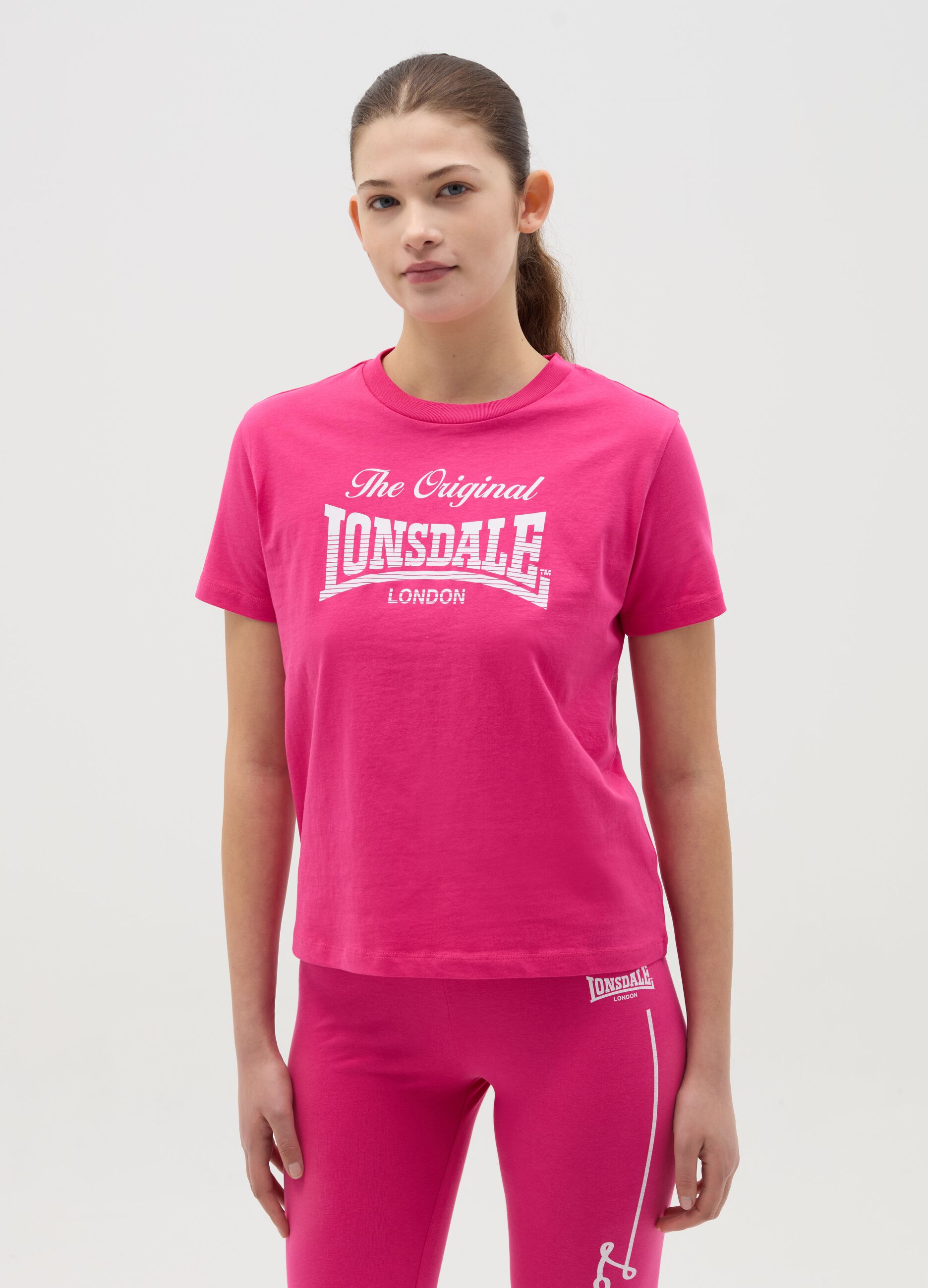 Cotton T-shirt with logo print