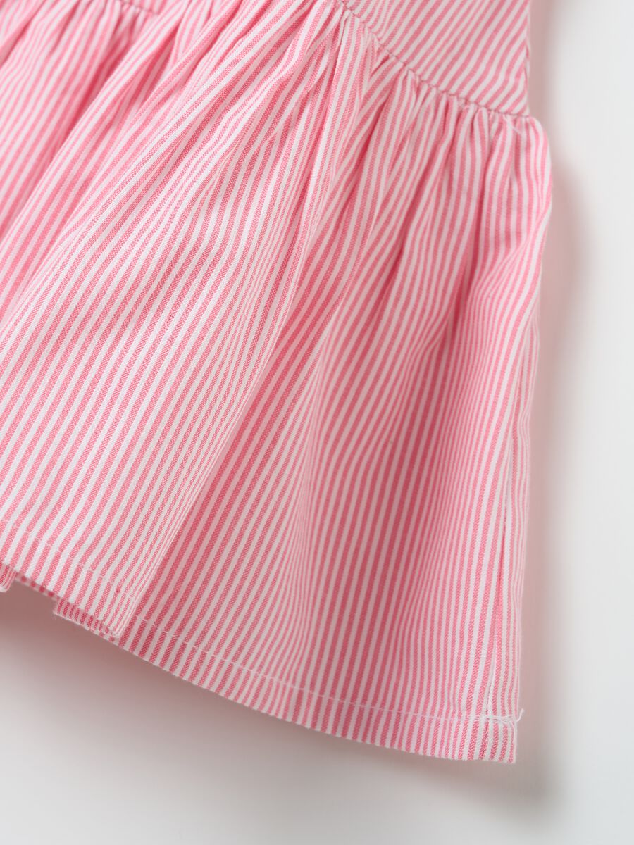 Pink pure cotton girl’s dress regular fit with frills_3