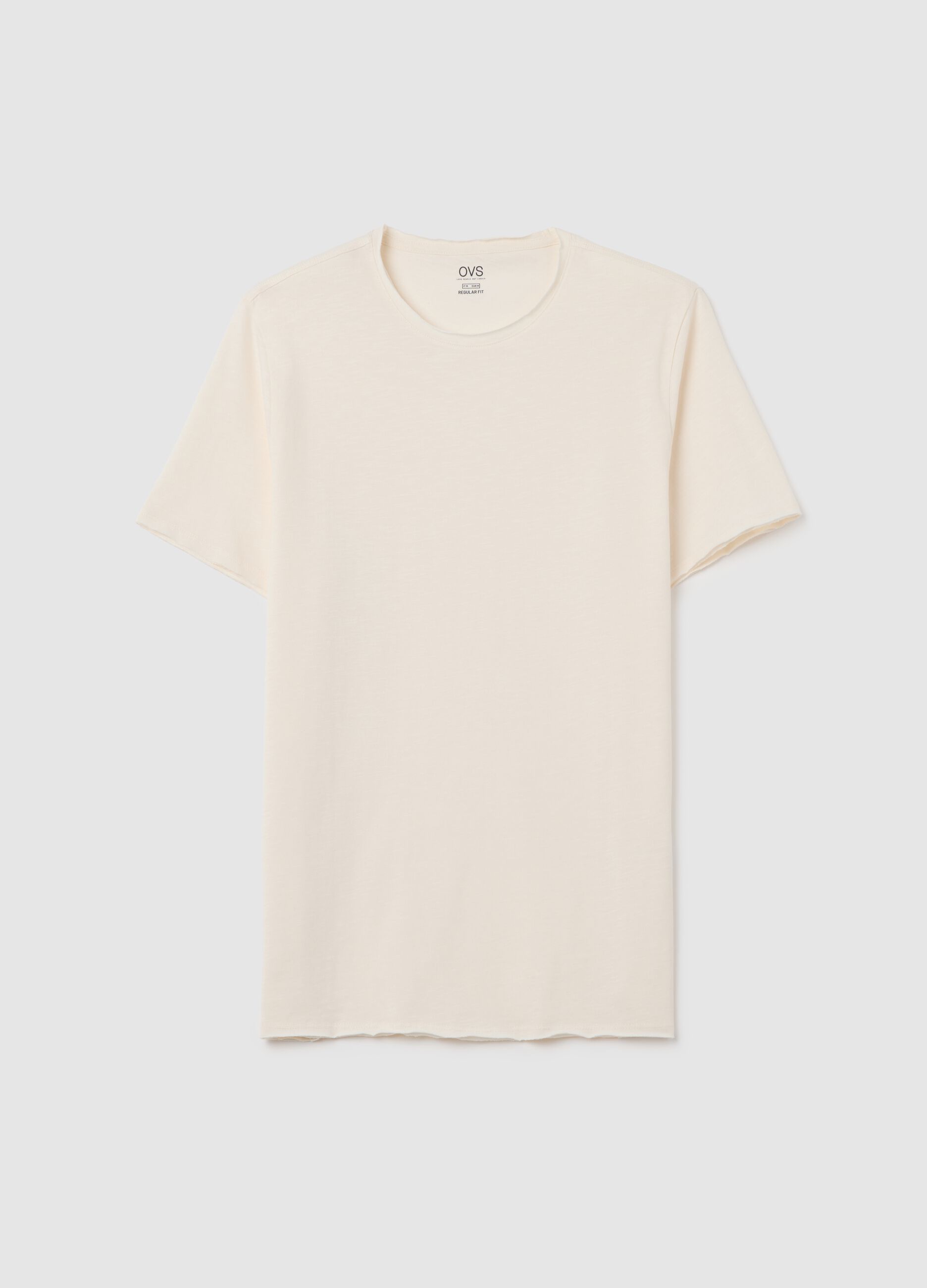 Men's pure cotton white T-shirt regular fit