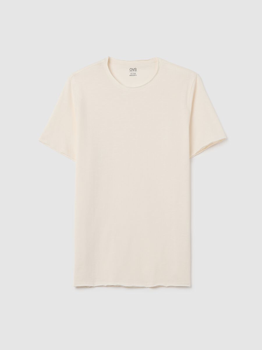 Men's pure cotton white T-shirt regular fit_4